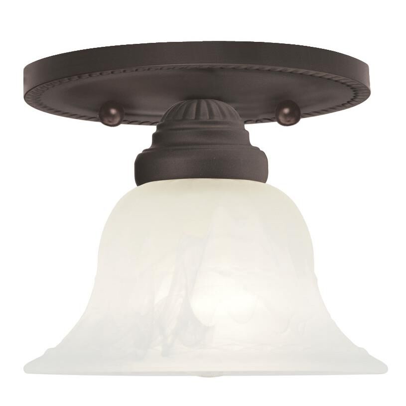 Edgemont 7 Inch 1 Light Semi Flush Mount by Livex Lighting